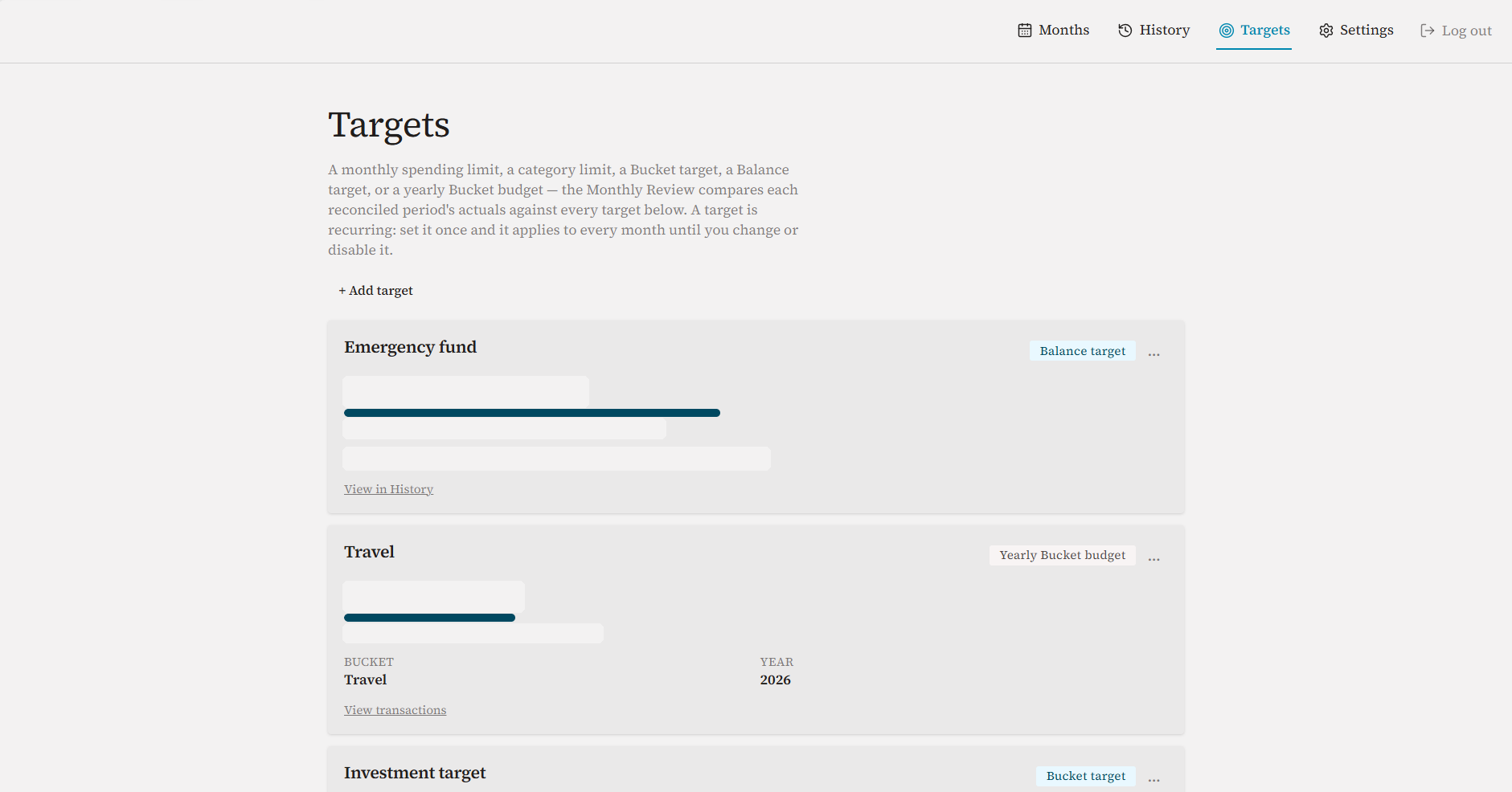 Finance Review savings and spending targets