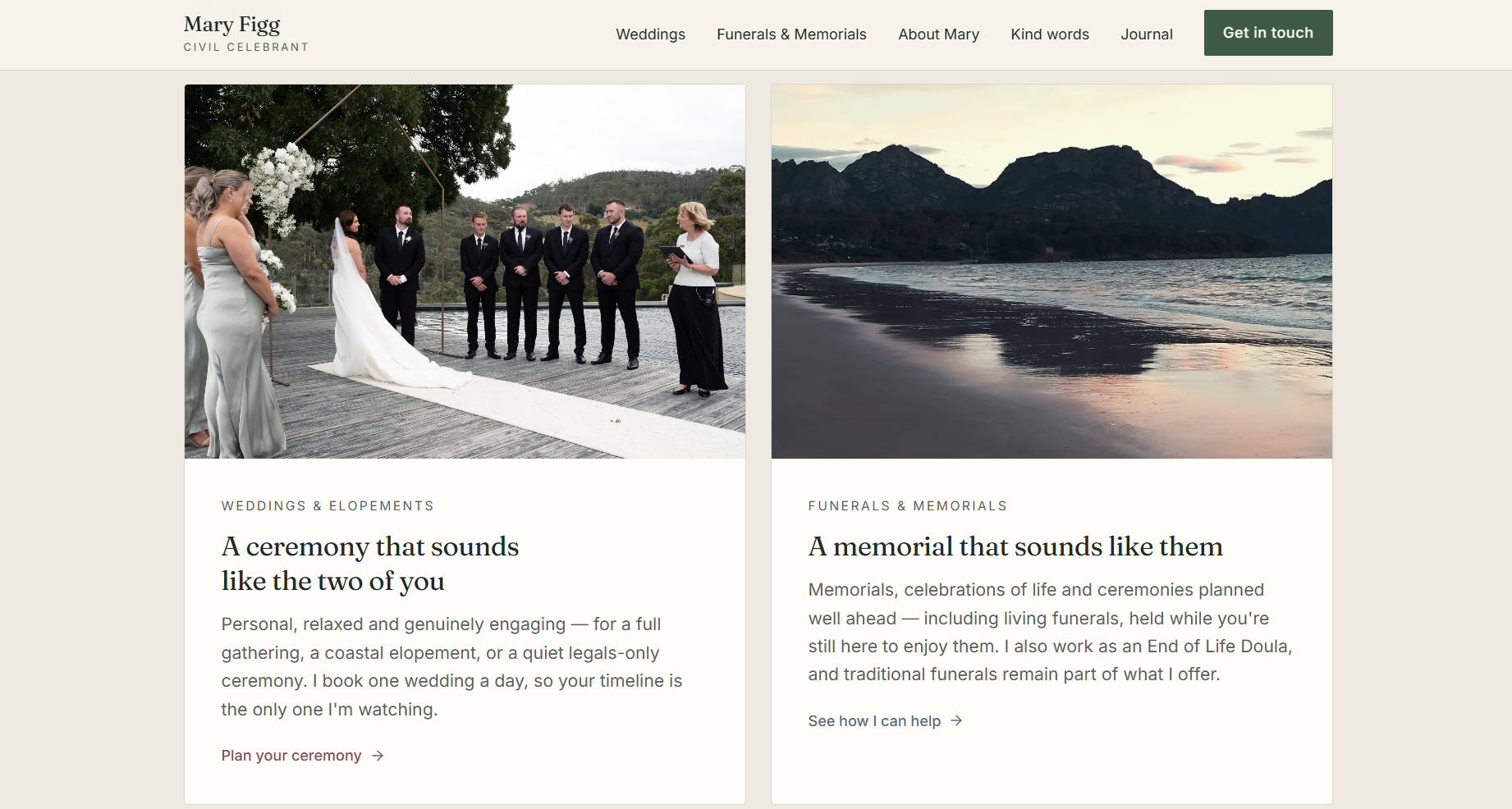 Mary Figg wedding and memorial pathways